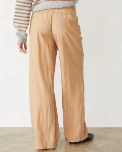 MONROW Stripe Poplin Boxer Pants CAPPUCCINOSTRIPE Best Sale